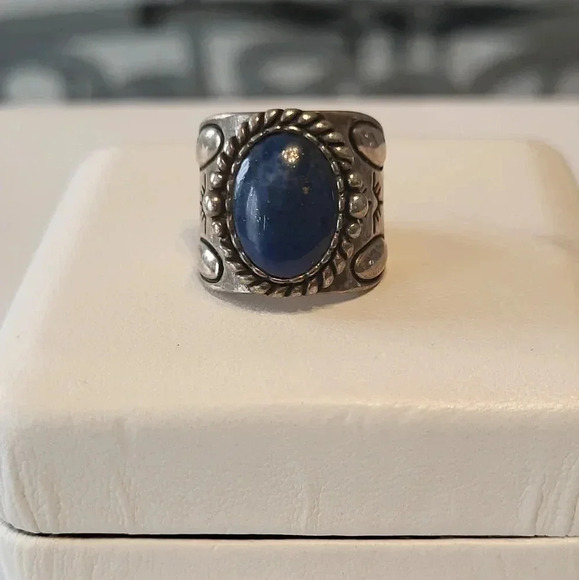 Sterling RELIOS CAROLYN POLLACK 925 Blue Lapis Ring(6) - Picture 1 of 6